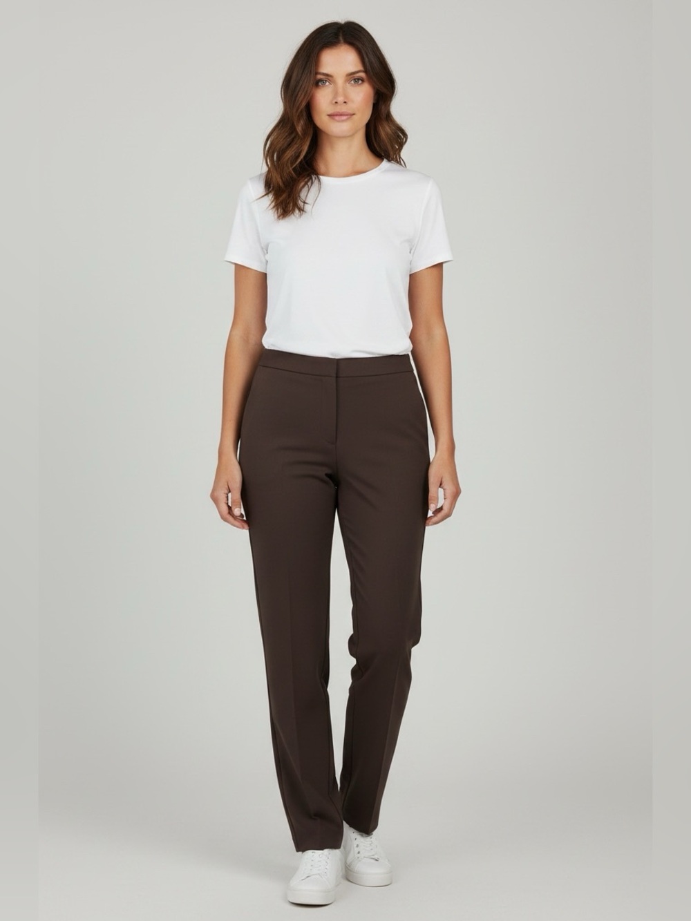 Chocolate Brown Stretch Women's Slacks